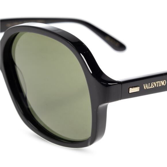 New! Valentino VLS 177A Black Sunglasses with Green Lenses, Authentic main image 4
